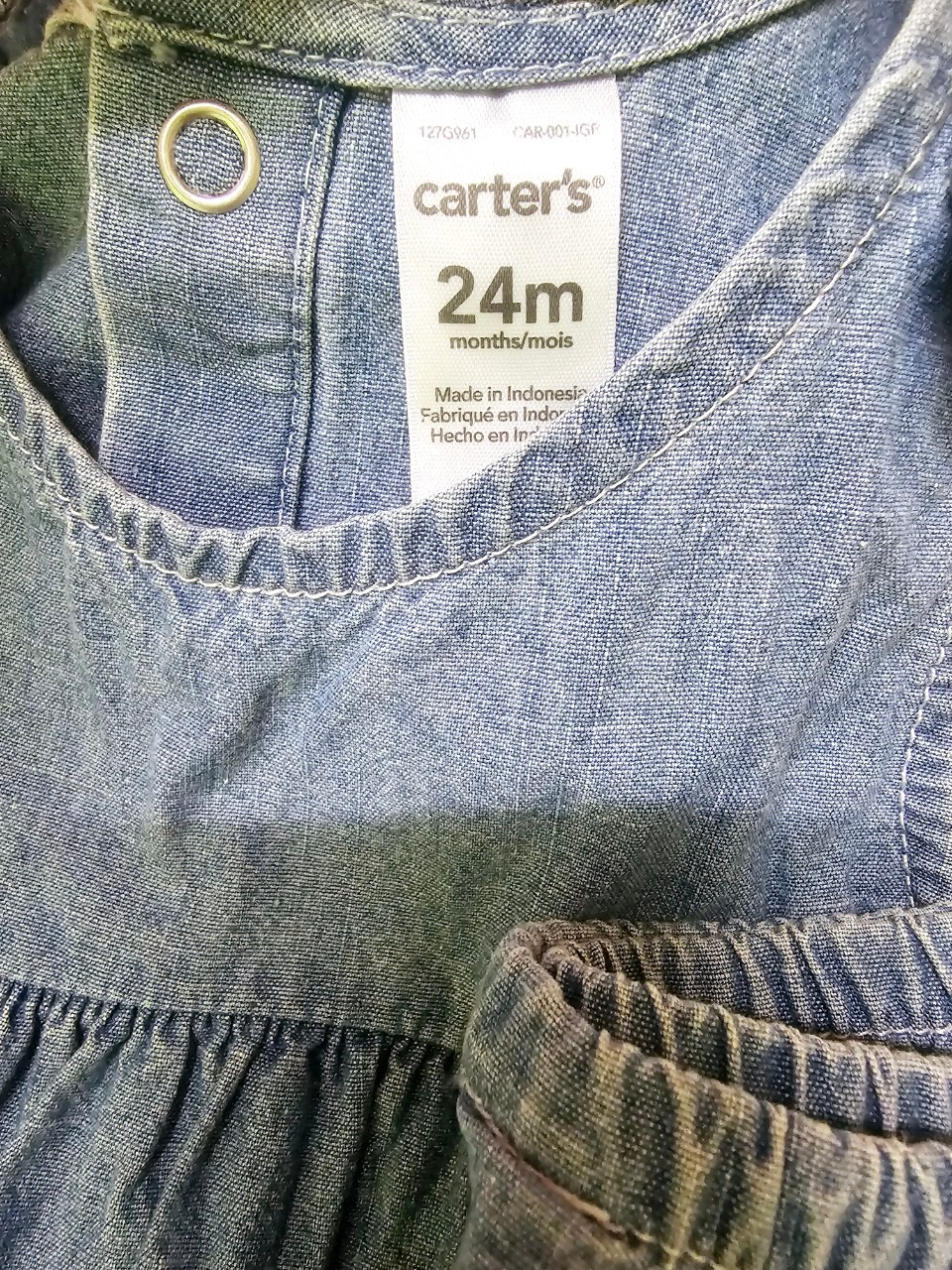 เดรสยีนส์ Carter's ไซส์ 24 เดือน มือสอง เหมือนใหม่ ไม่มีตำหนิ