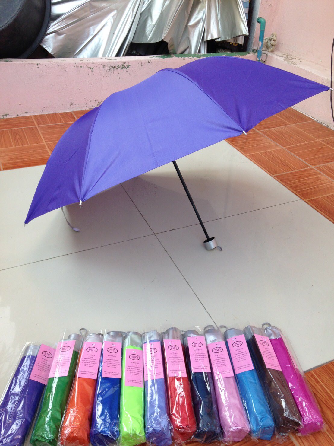 ร่มพับ3ตอนมียูวี8 ก้าน