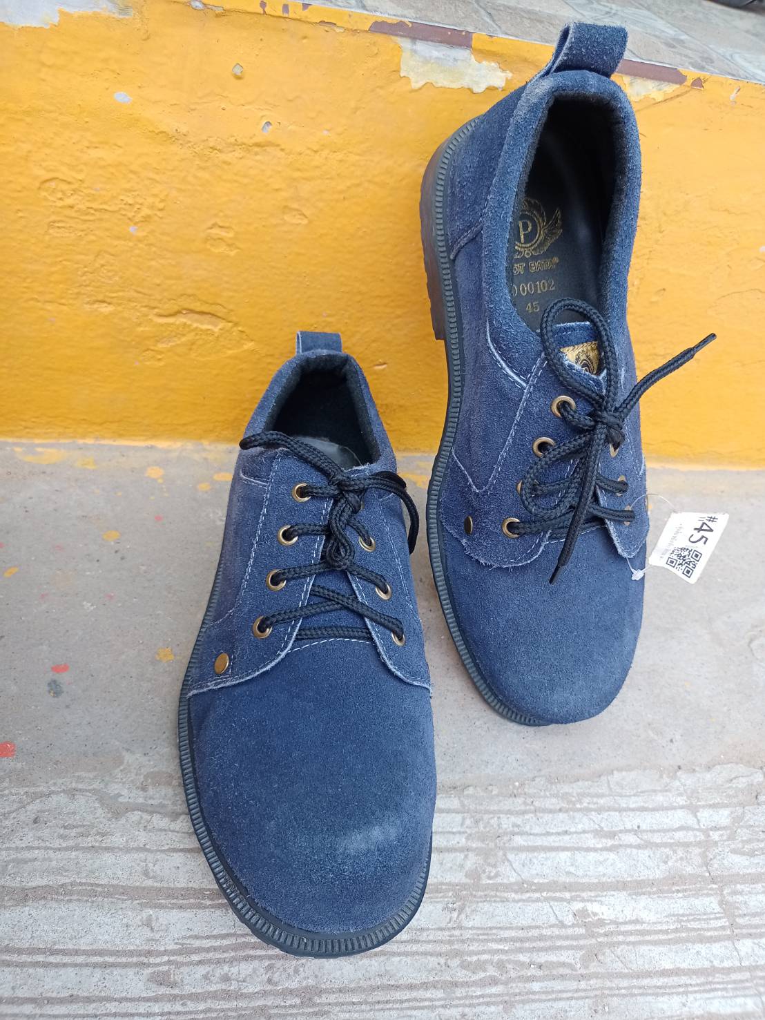 รองเท้าเซ็ฟตี้ รุ่น7ดาวหนังกลับ สีกรม มีไซส์36-45