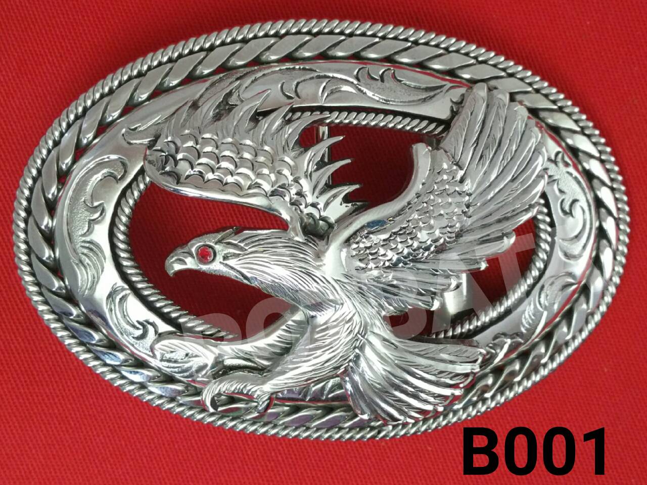 หัวเข็มขัดสแตนเลส นกอินทรีย์โปร่ง B001