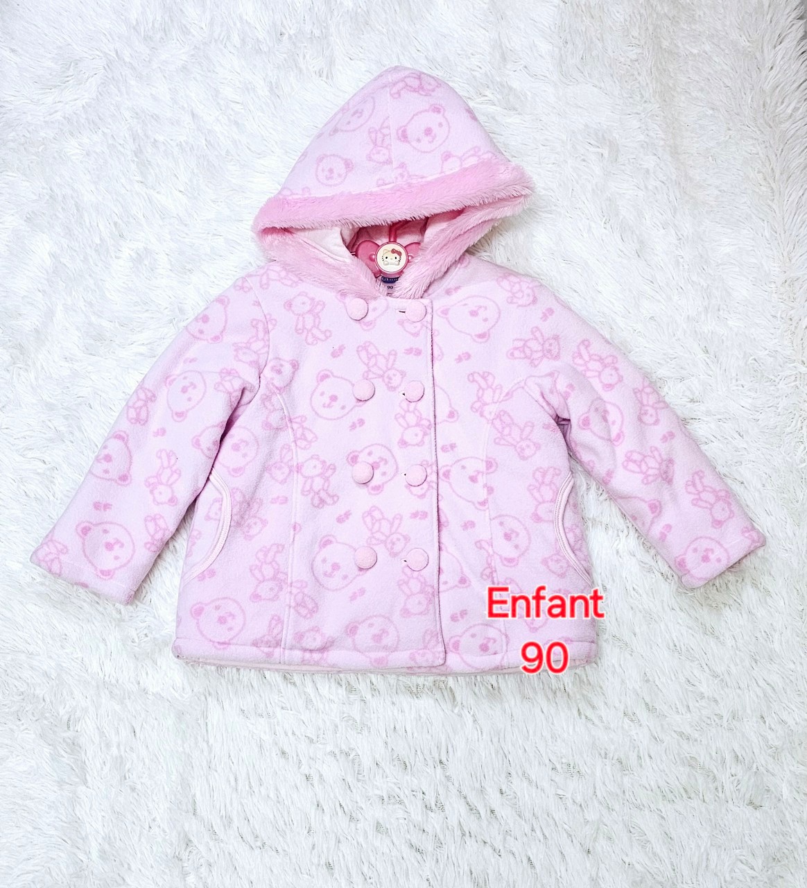 เสื้อกันหนาวเด็ก มีฮู้ด Enfant ไซส์ 90 (1-2ขวบ) ส่งต่อมือสอง สภาพเหมือนใหม่ ไม่มีตำหนิ