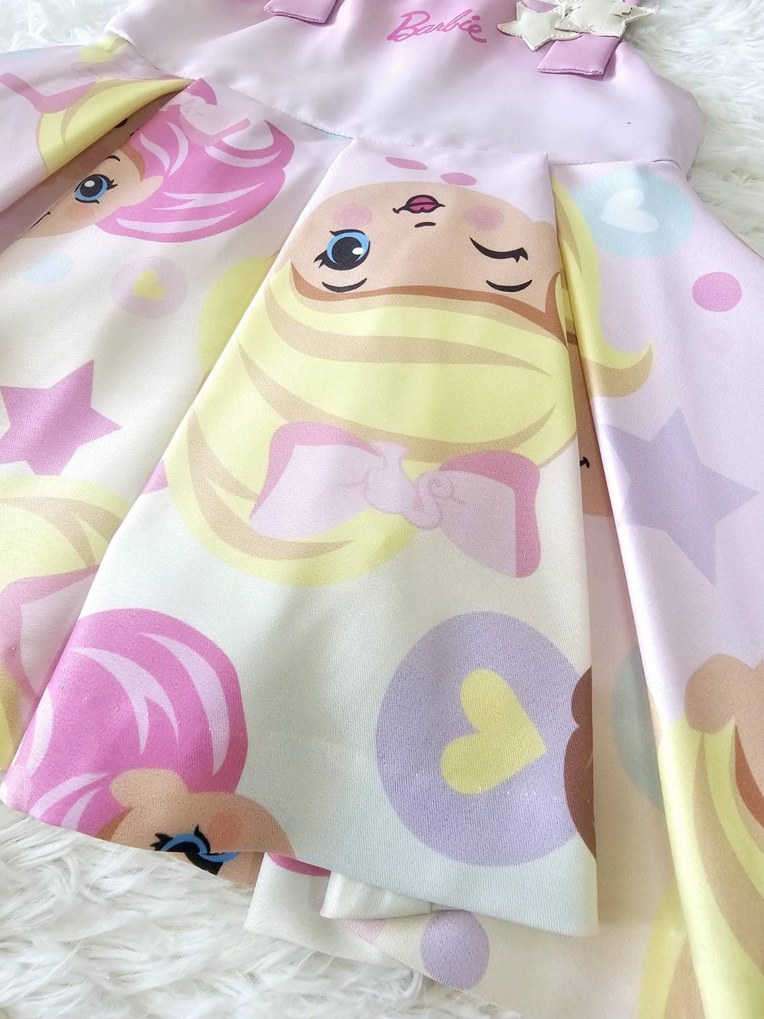 เดรส Barbie baby ไซส์ S (24m) Laugh by ChaLom มือสอง เหมือนใหม่ ตำหนิ>ดาวแปะหน้าอกซ้ายลอกเล็กน้อย