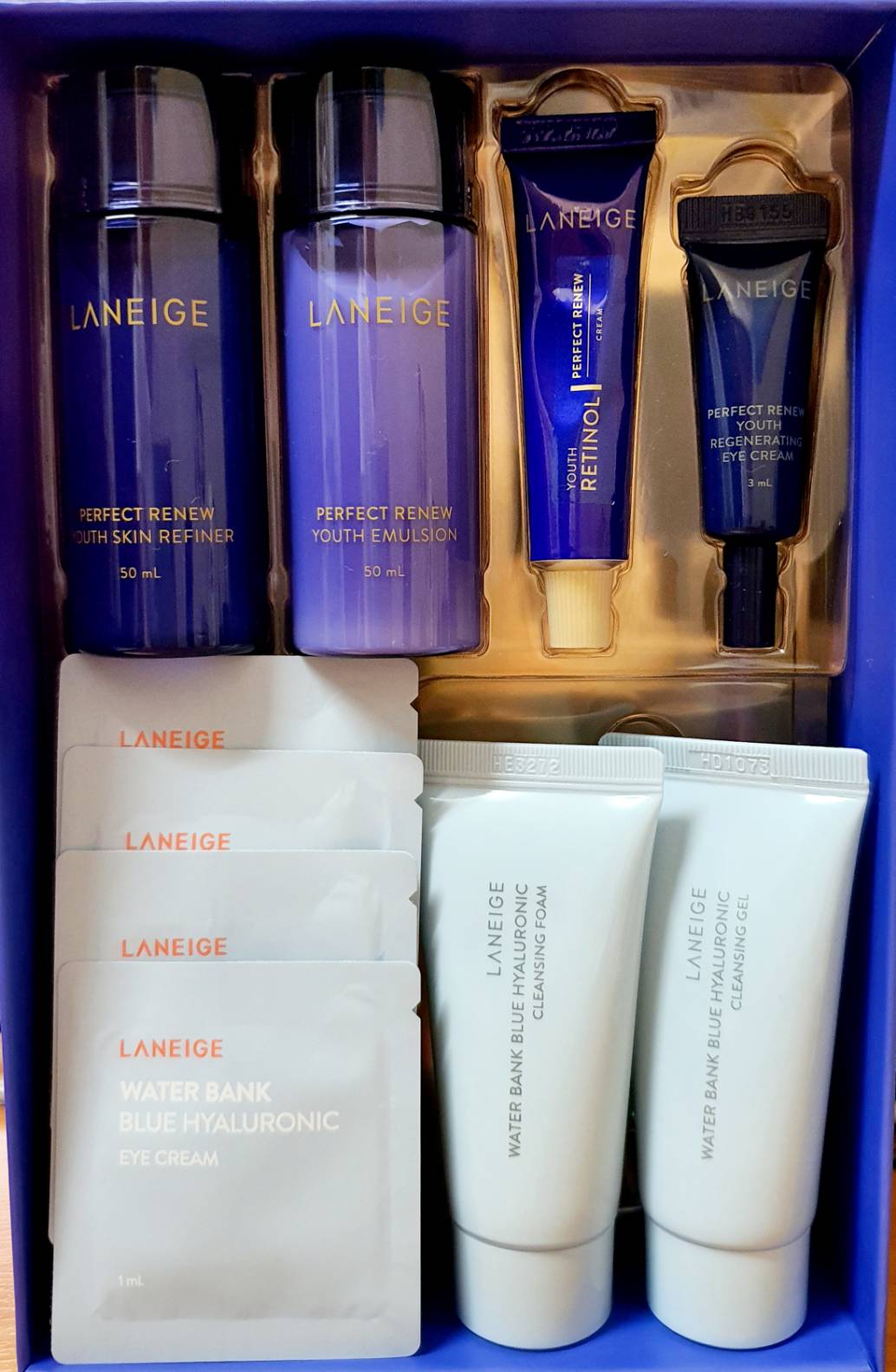 LANEIGE Perfect Renew Youth ลาเนจ ครีมบำรุงผิวหน้าและรอบดวงตา + Cleansing Foam 30ml.