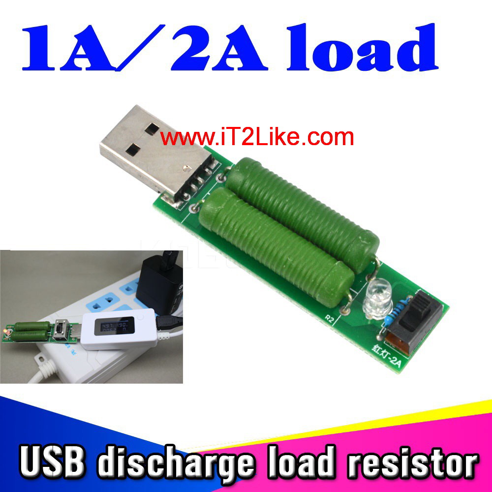 USB Discharge Load 1A/2A USB Current Load Tester
