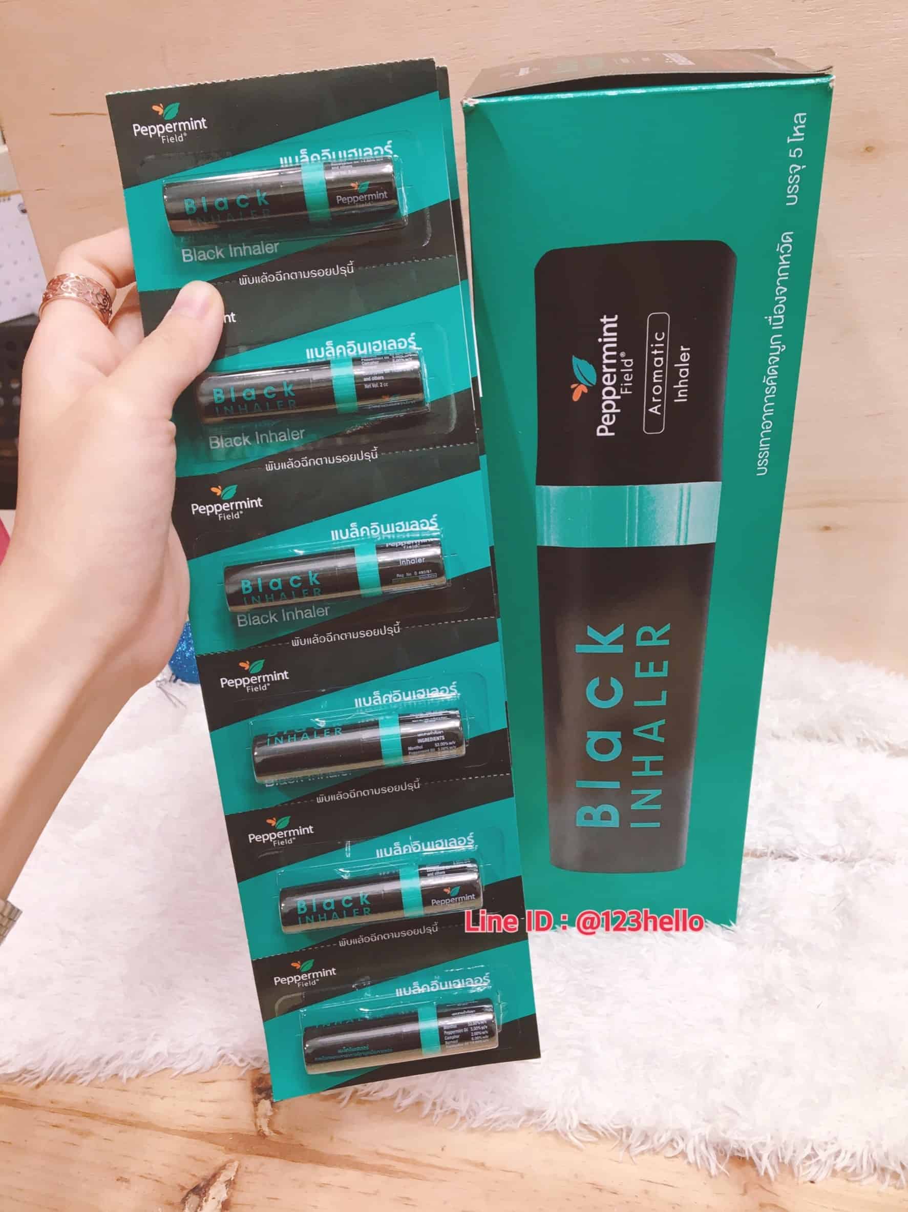 Peppermint Field Black Inhaler 2cc ยาดมเปปเปอร์มิ้นท์ หลอดดำ(1 กล่อง บรรจุ 5 โหล)