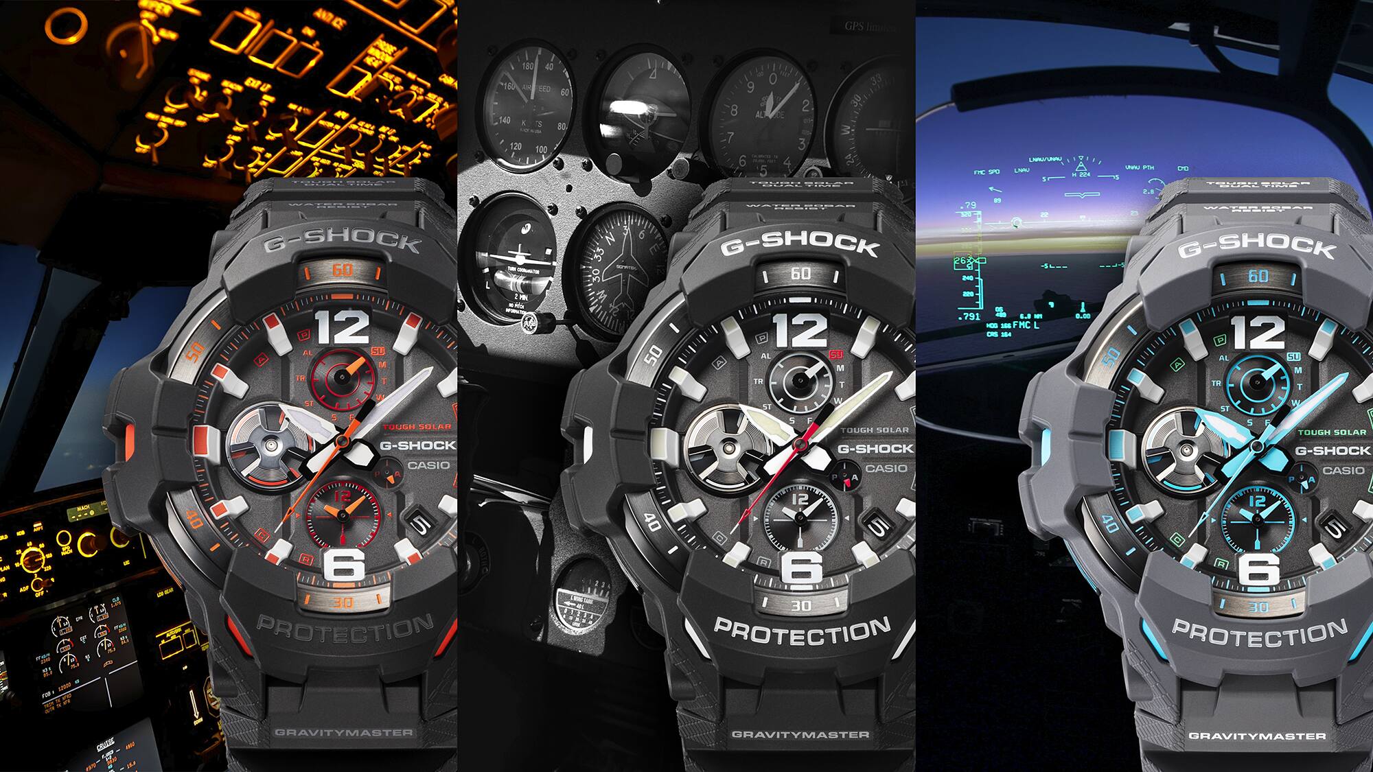 G-SHOCK GRAVITYMASTER นาฬิกาผู้ชาย รุ่น GR-B300-1A4 จีช็อค MASTER OF G - AIR