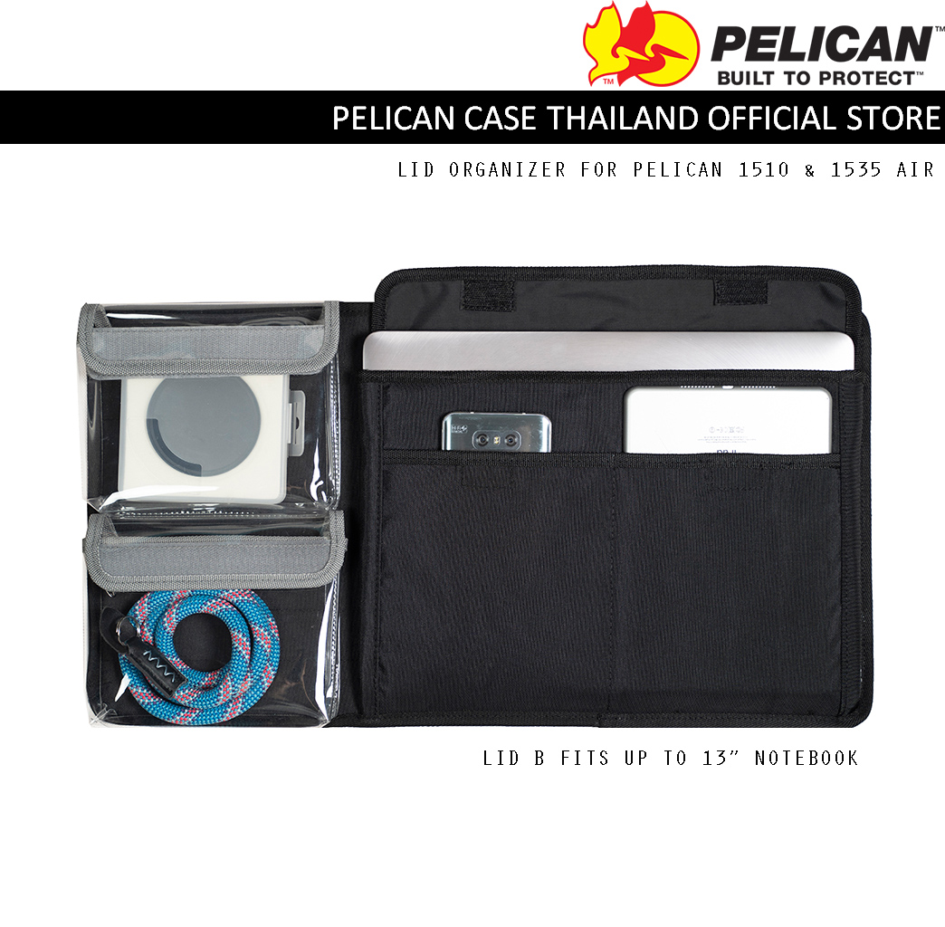 Lid Organizer B + 13" Laptop pouch - Fits Pelican 1510 / 1535 Air / iM2500 / V525 (Notebook 13")