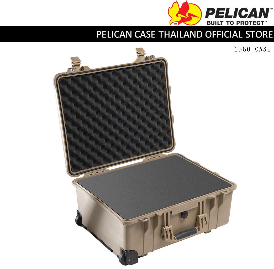 PELICAN 1560 CASE WITH FOAM - DESERT TAN