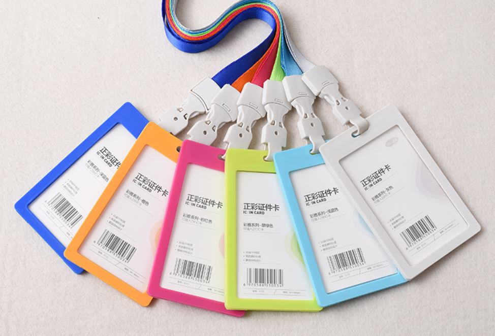 ที่ใส่บัตร พร้อมสายคล้องคอ แนวตั้ง/แนวนอน