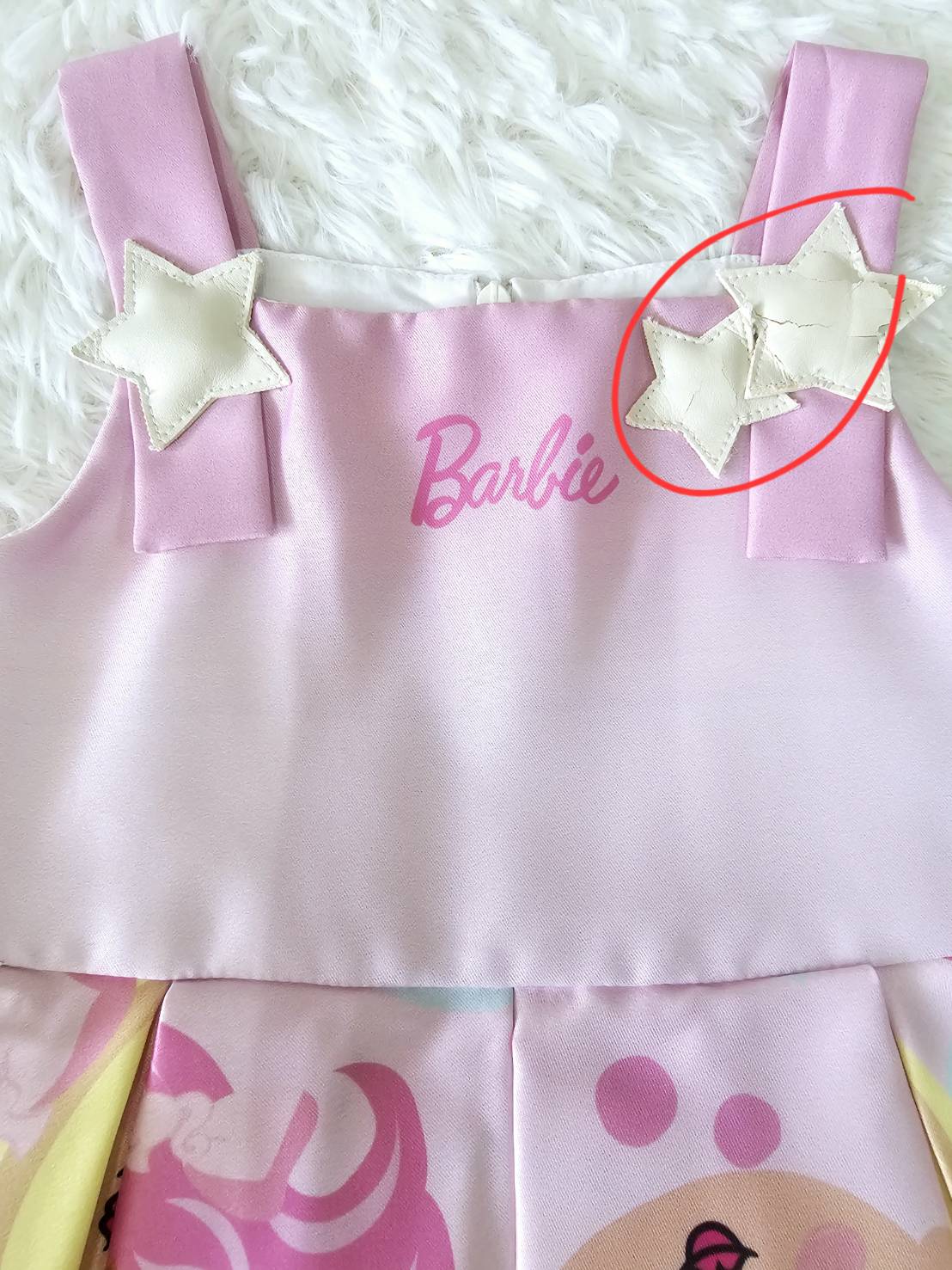เดรส Barbie baby ไซส์ S (24m) Laugh by ChaLom มือสอง เหมือนใหม่ ตำหนิ>ดาวแปะหน้าอกซ้ายลอกเล็กน้อย