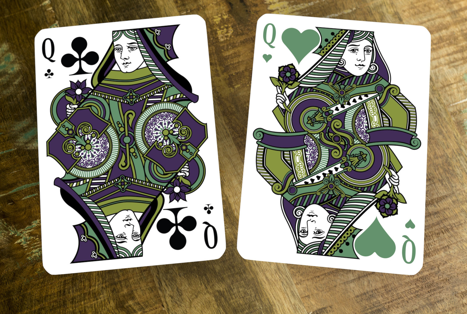 Emerald Tally Ho Playing Cards by Jackson Robinson