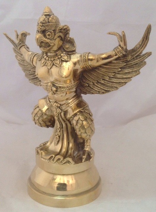 ครุฑ พญาครุฑ ใหญ่ ทองเหลือง ขัดเงา 5นิ้ว