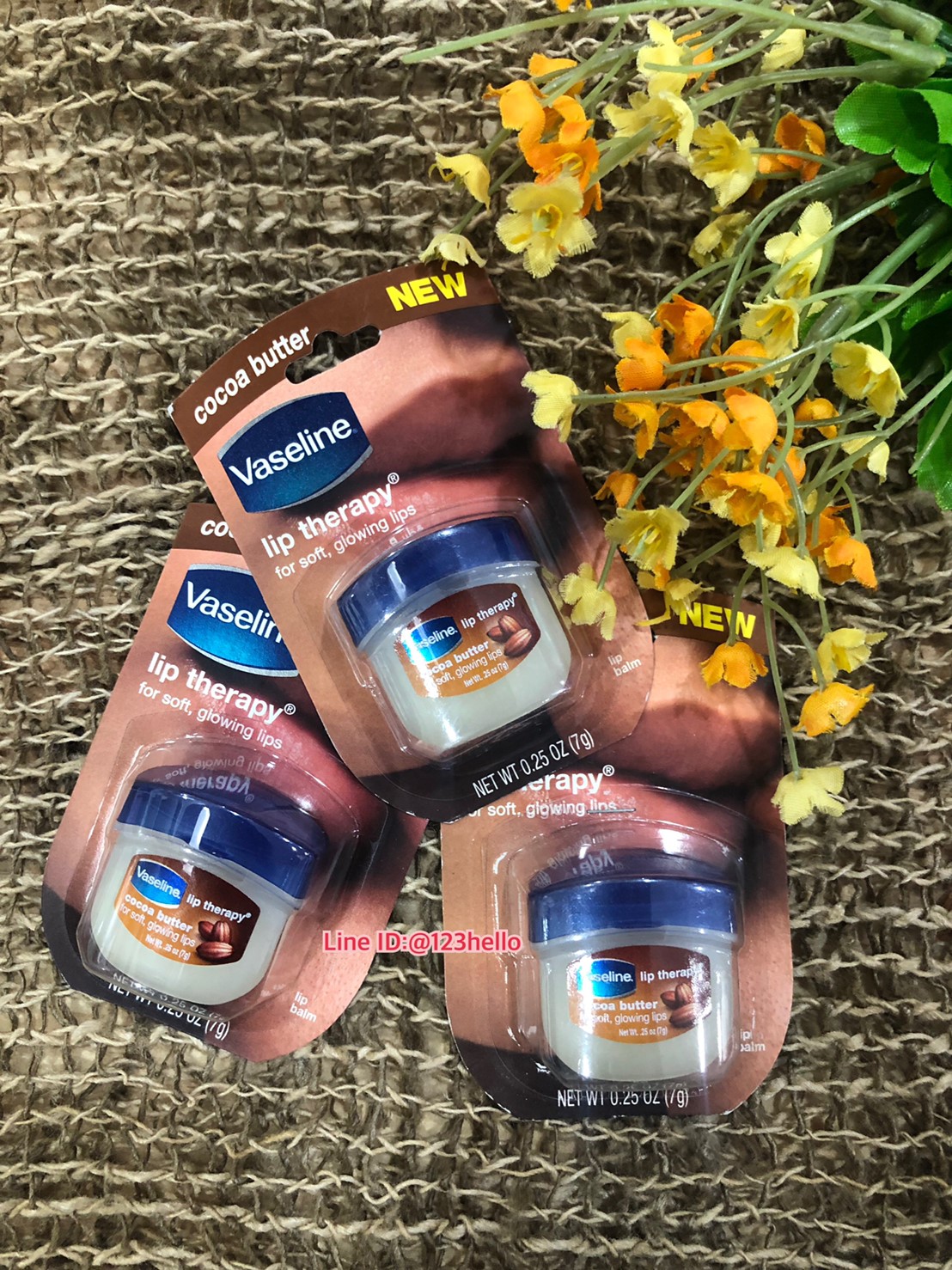 Vaseline lip therapy cocoa butter วาสลีน ลิป เทอราฟี โกโก้ บัตเตอร์ 7 g.