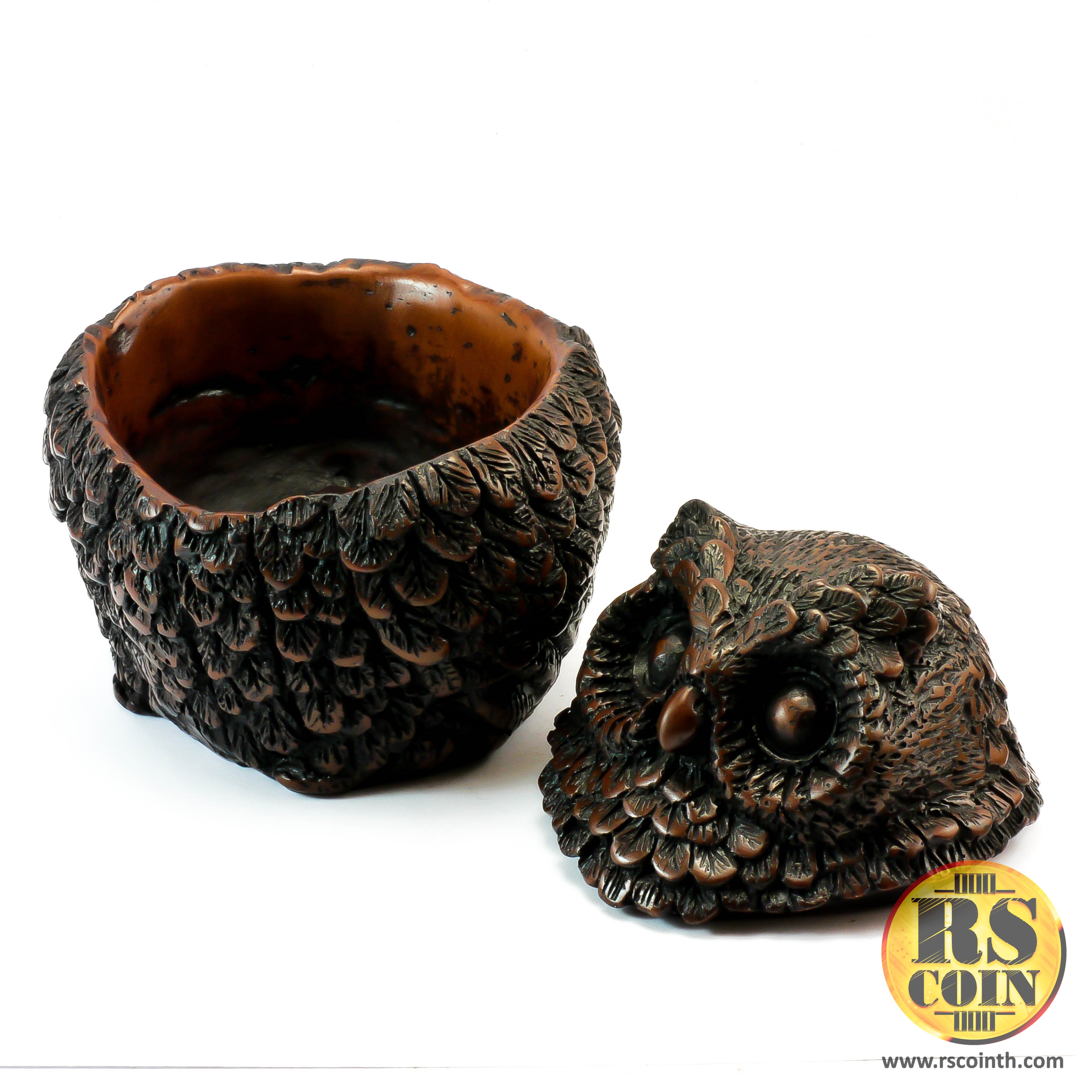 รูปปั้นหิน - นกฮูกตลับ (Thai Sculpture Stone Animal Bird Owl)