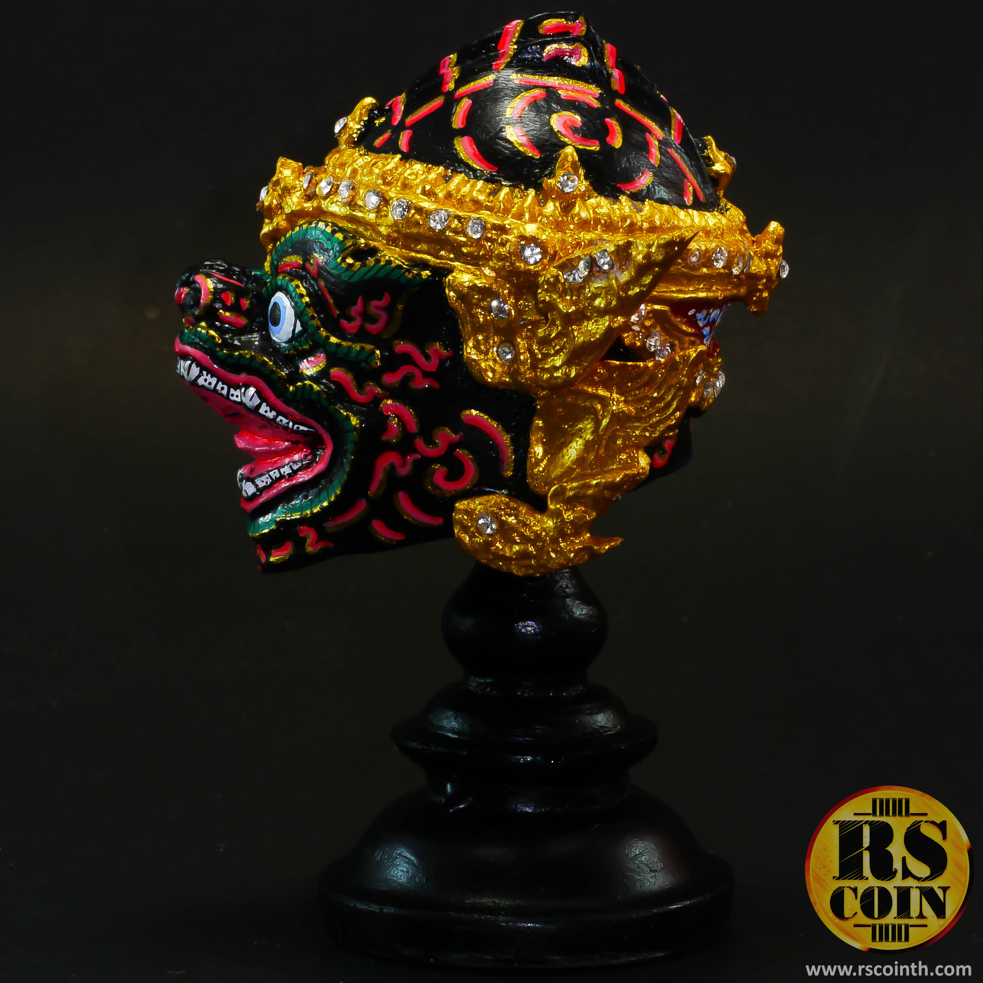 หัวโขนเรซิ่น - นิลพัท (Ramakien Black Ape Nila Khon Mask Size.S - Pre Order)