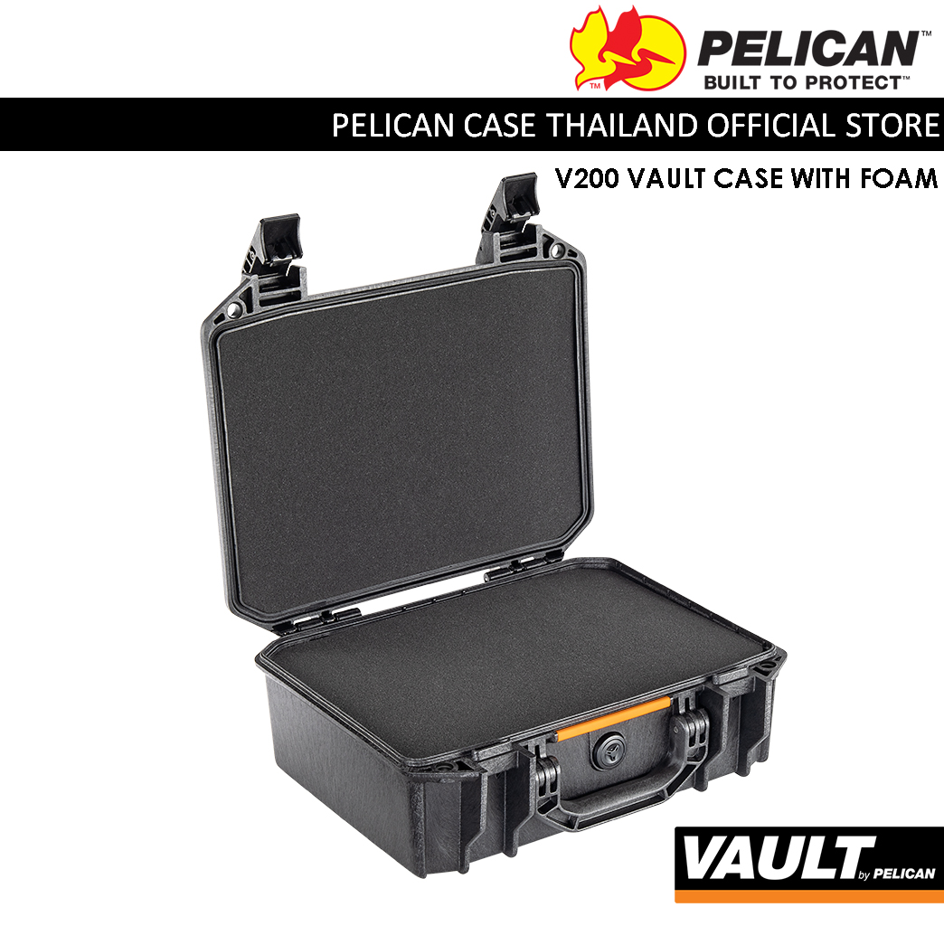 PELICAN VAULT V200 / V200C CASE WITH FOAM, BLACK