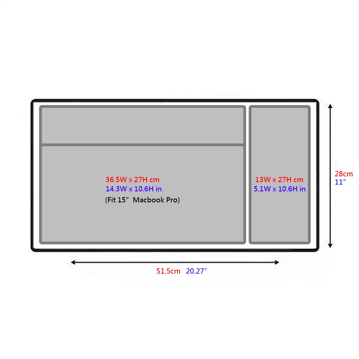 Lid Organizer SC - Fits Pelican 1510 / 1535 Air / iM2500 / V525 ( Notebook 15" / Macbook 16" )