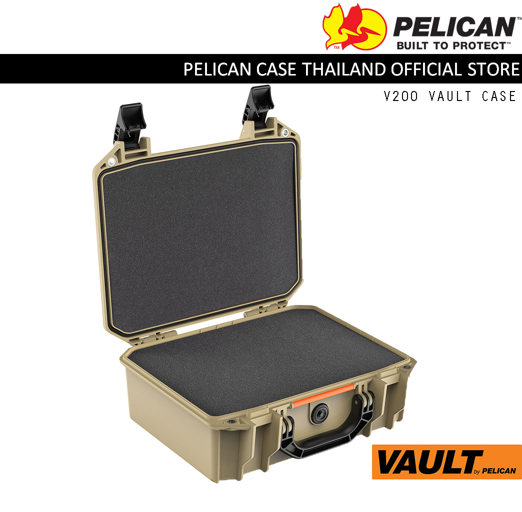 PELICAN VAULT V200 WITH FOAM, DESERT TAN