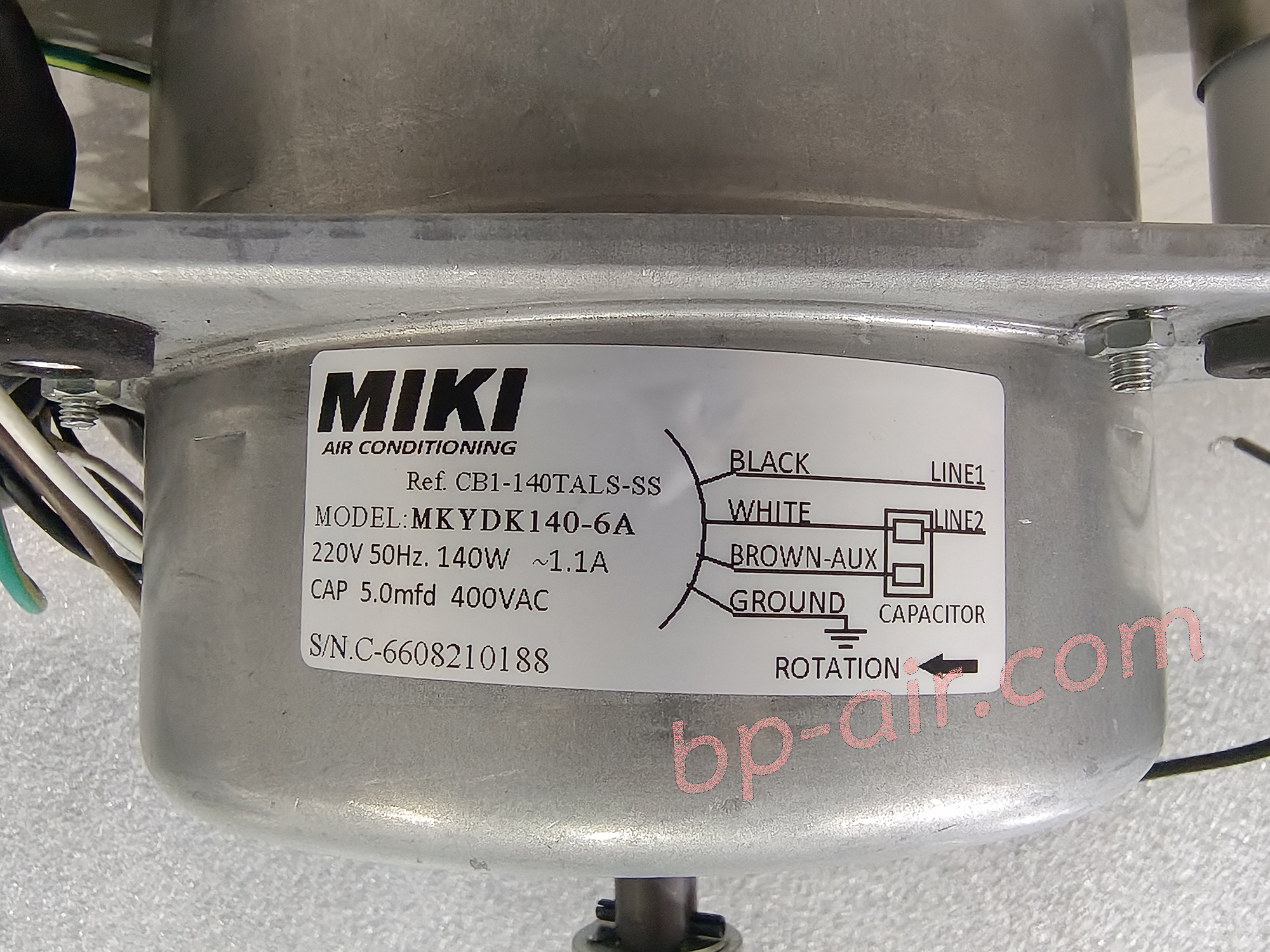 มอเตอร์คอยล์ร้อน MKYDK140-6A