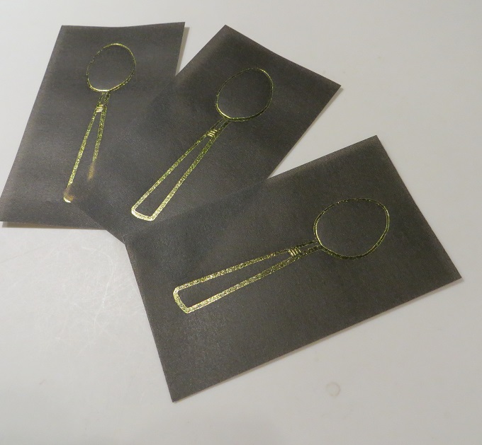 ช้อนกระดาษกระแสจิต (พื้นดำ)