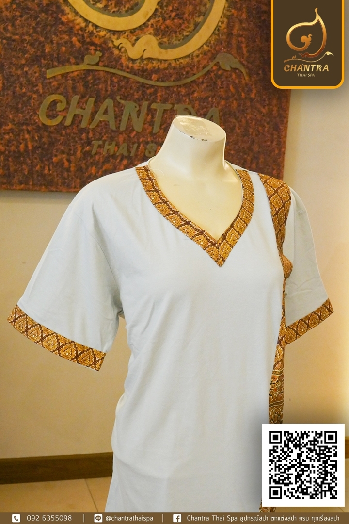 เสื้อยืดลายไทย สีเทา