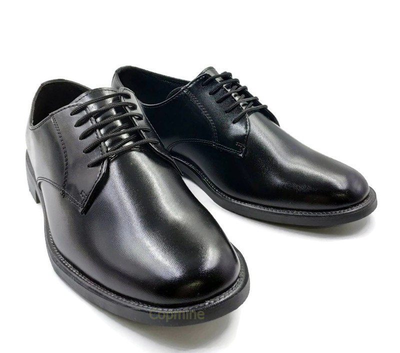 รองเท้าตำรวจ 5 รูร้อยเชือก รองเท้านักเรียน รองเท้าข้าราชการ รองเท้าคัทชู ยี่ห้อ Copmine หนัง PU อย่างดี คุณภาพเยี่ยม