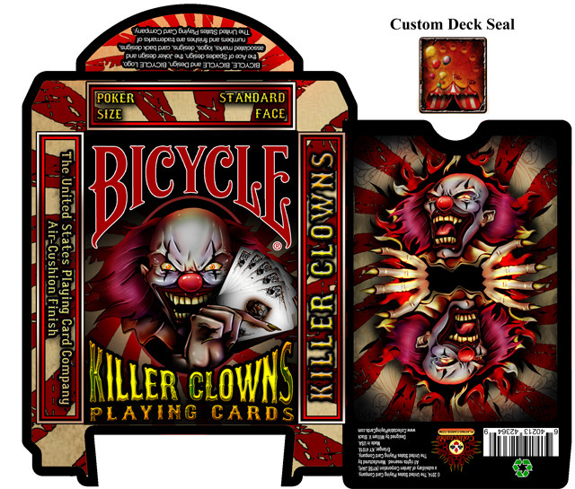 Bicycle Killer Clowns Playing Cards