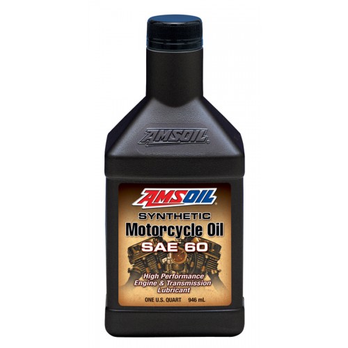 น้ำมันเครื่องสังเคราะห์ AMSOIL รุ่น SAE60 สำหรับมอเตอร์ไซค์ขนาดใหญ่ ขนาด 0.946 ลิตร