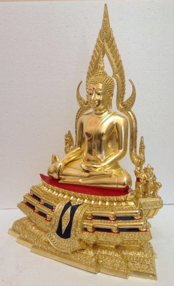 พระพุทธชินราช หน้าตัก 9นิ้ว ฐานสูง ปิดทองแท้