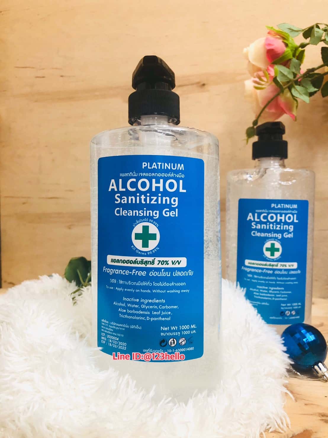 PLATINUM ALCOHOL Sanitizing Cleansing Gel 1000 มล. แพลทตินั่ม เจลแอลกอฮอล์ล้างมือ