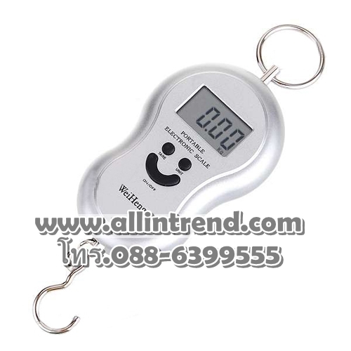 เครื่องชั่งน้ำหนักดิจิตอลแบบพกพา สีเงิน