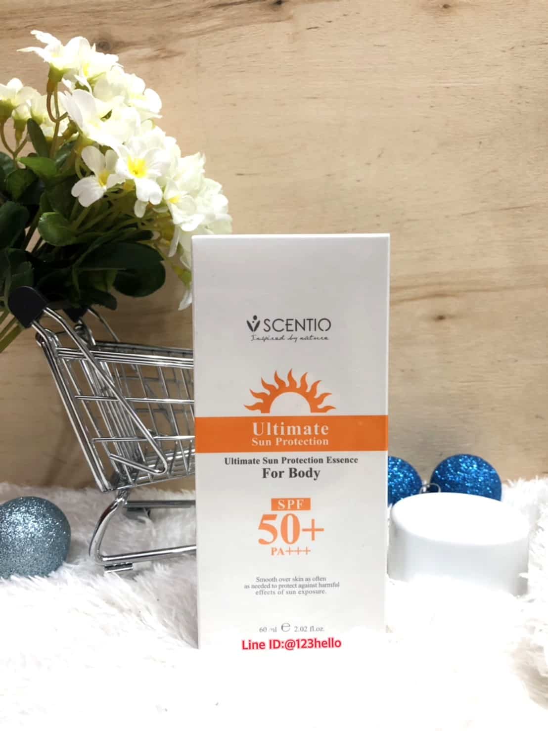 Scentio Ultimate Sun Protection Essence for Body SPF 50+PA+++ เซนทิโอ อัลติเมท ซัน โพรเทคชั่น เอสเซ้นต์ ฟอร์ บอดี้ เอฟพีเอฟ 50+ พีเอ +++ 60 มิลลิลิตร