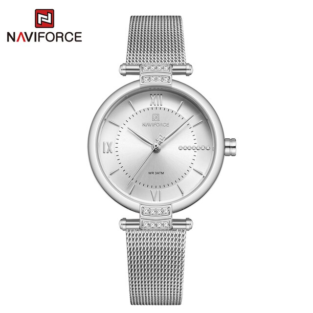 นาฬิกา Naviforce รุ่น NF5019 SIL สีเงิน ของแท้ รับประกันศูนย์ 1 ปี ส่งพร้อมกล่อง และใบรับประกันศูนย์ ราคาถูกที่สุด