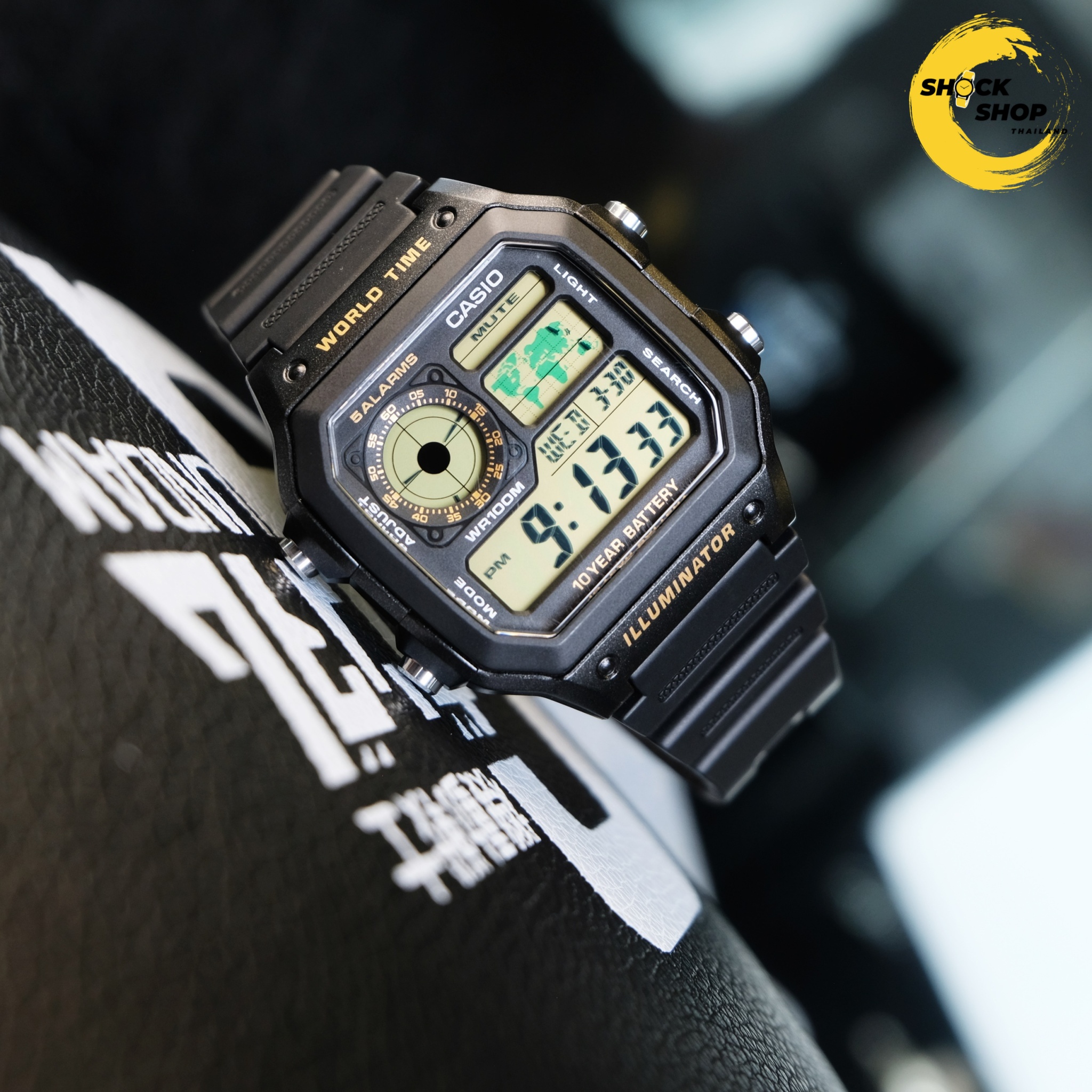 CASIO นาฬิกาข้อมือ รุ่น AE-1200WH-1B วัสดุเรซิ่น คาสิโอ