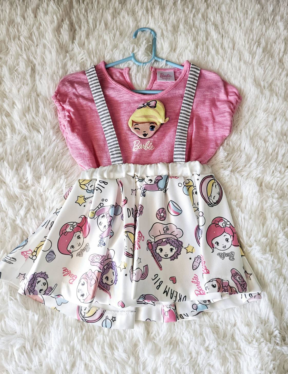 เอี๊ยม Barbie baby ไซส์ S Laugh by ChaLom มือสอง เหมือนใหม่ ไม่มีตำหนิ