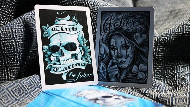 Bicycle Club Tattoo Playing Cards (Blue)