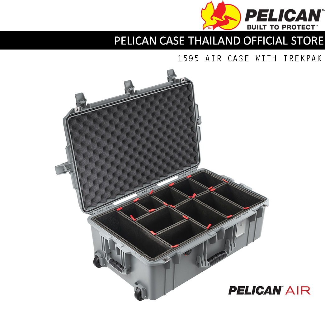 Pelican 1595 Air Case with Trekpak - Silver