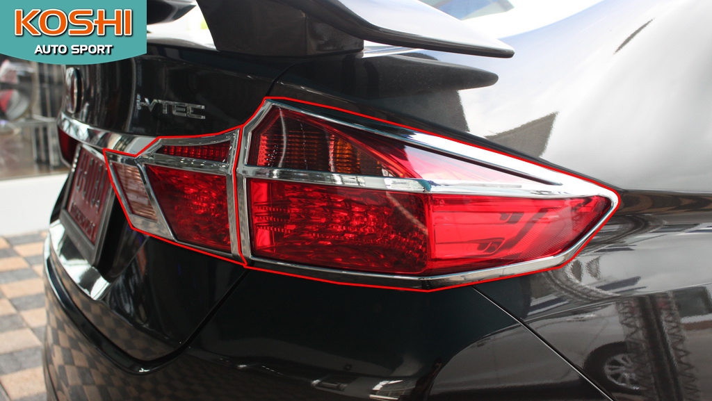 ครอบไฟท้าย ชุบโครเมี่ยม Honda City 2014 AOS