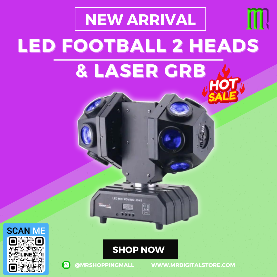 LED Football 2 Heads & Laser GRB