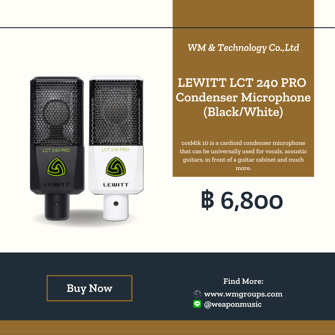 LEWITT LCT 240 PRO (Black/White) Condenser Microphone