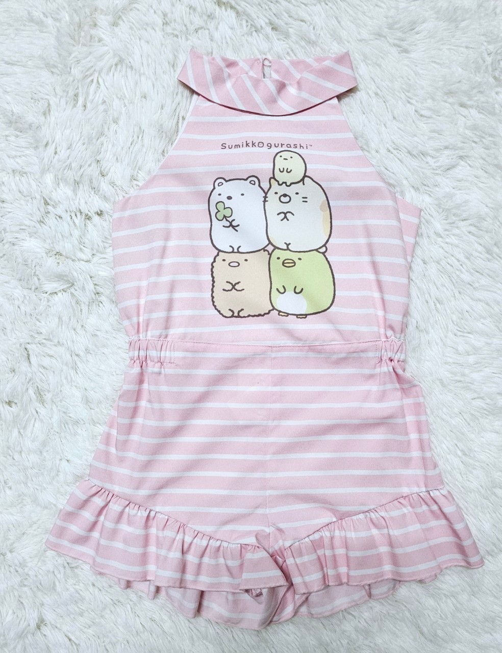 จั้มสูท Sumikko Gurashi ไซส์ 3y พร้อมผ้าคาดผม Laugh by Chalom มือสอง เหมือนใหม่ ไม่มีตำหนิ