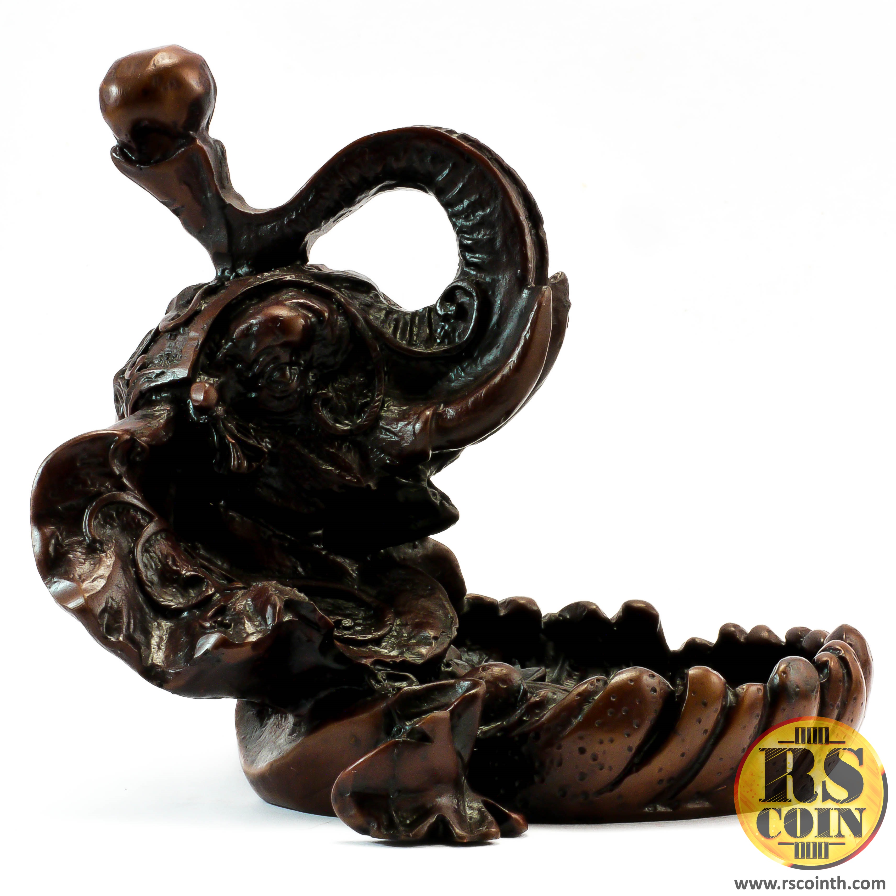 รูปปั้นหิน - ที่เขี่ยบุหรี่หัวช้าง (Thai Sculpture Ashtray Stone Elephant Head)