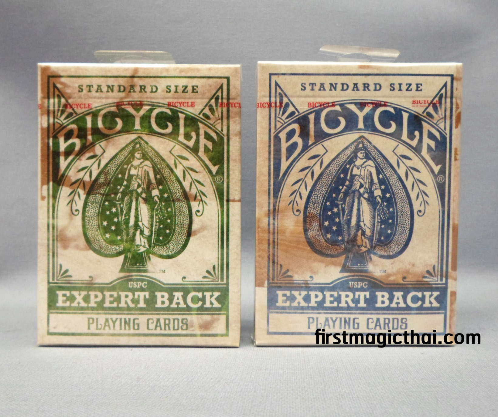 Bicycle Distressed Expert Back 2 สำรับ (สีเขียว+สีน้ำเงิน)