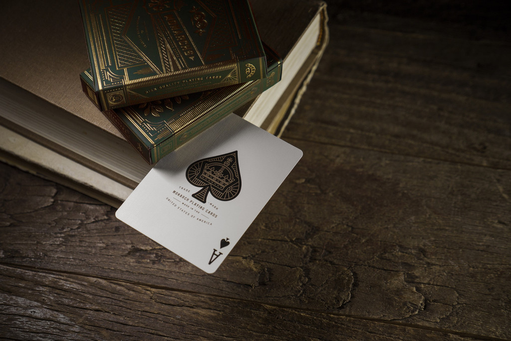 Green Monarchs Playing Cards