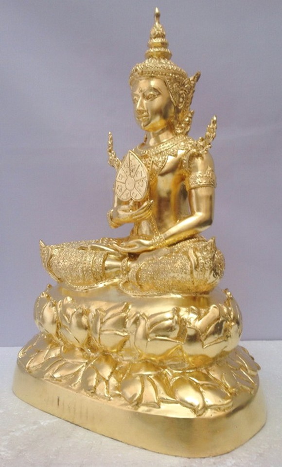 พระศรีอริยเมตไตรย ลงรักปิดทองแท้ 9นิ้ว