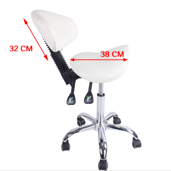 เก้าอี้อานม้ามีพนักพิง เก้าอี้สุขภาพ เหมาะสำหรับนั่งเป็นเวลานาน ลดอาการปวดหลัง ปรับระดับได้ สีดำ