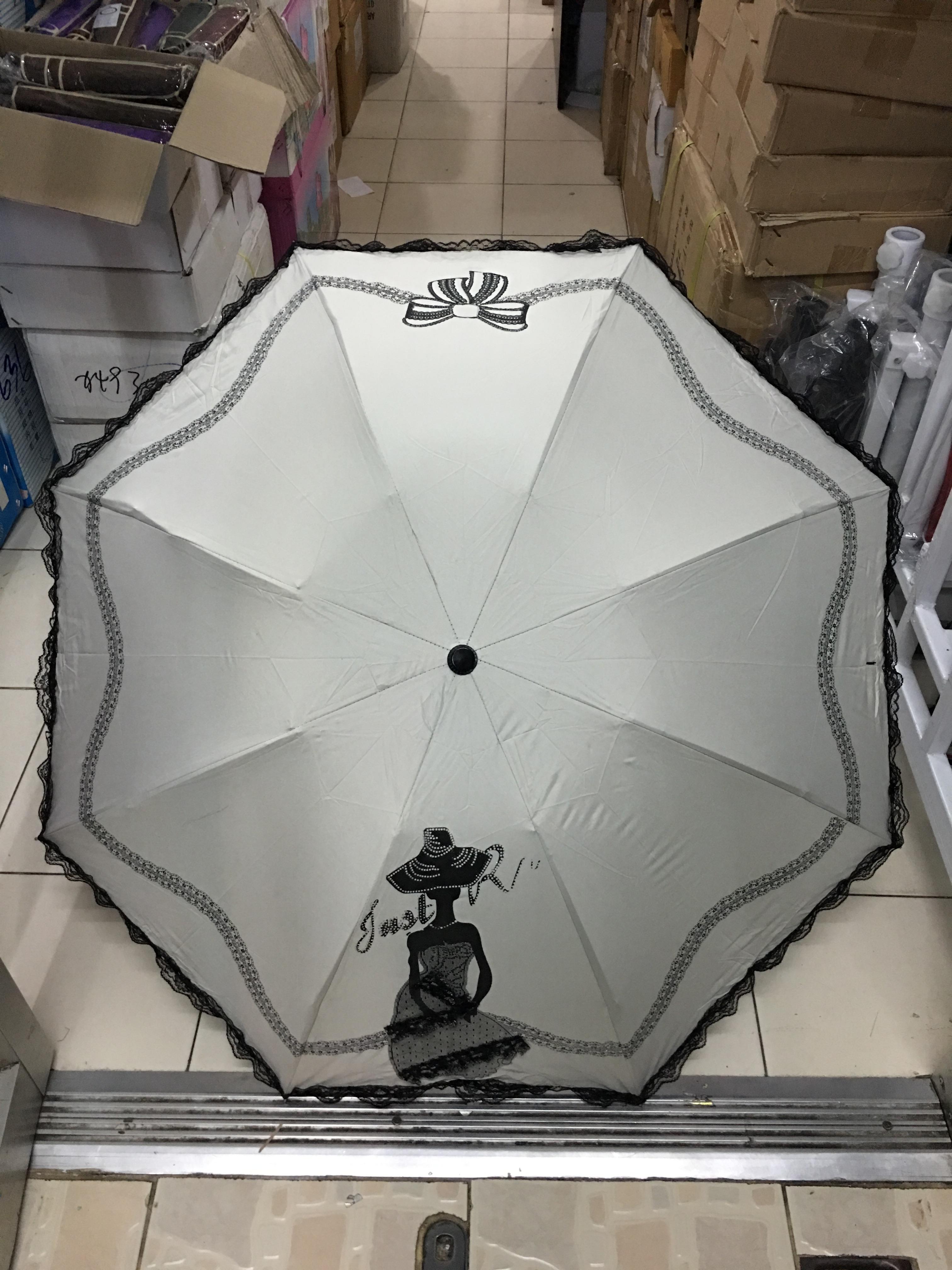 ร่มโค้งแฟชั่นมีระบาย รหัส8009