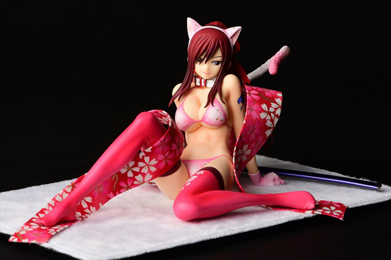 Erza Scarlet Cherry Blossom Cat Gravure
