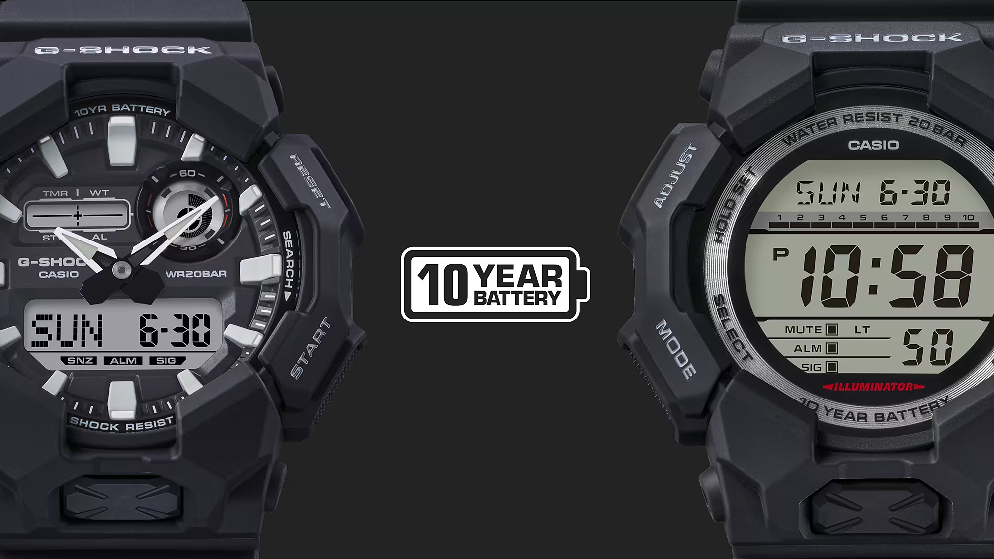 Casio G-Shock นาฬิกาผู้ชาย รุ่น GA-010-1A1 ซีรีส์ GA-010 จีช็อค