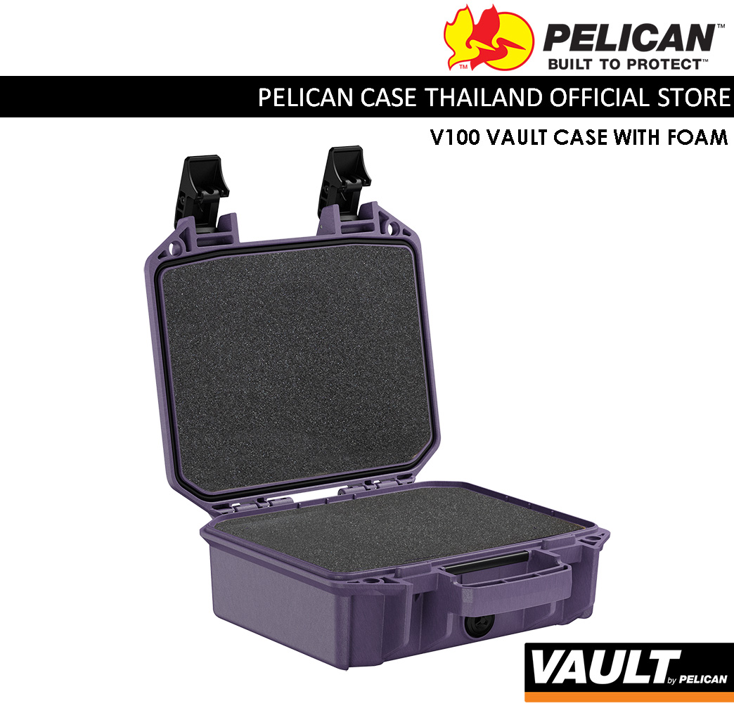 PELICAN VAULT V100 CASE WITH FOAM, DUSK